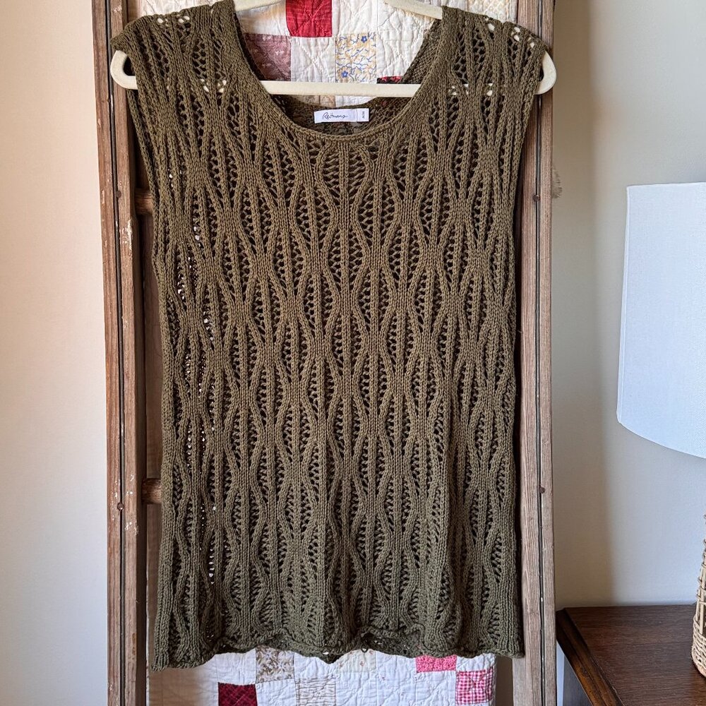 Reitmans Crewneck Crochet Tank Top